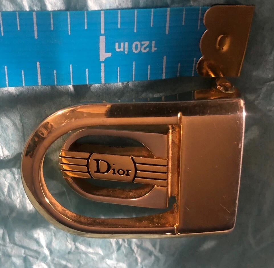 Ancienne boucle de ceinture Christian Dior laiton doré