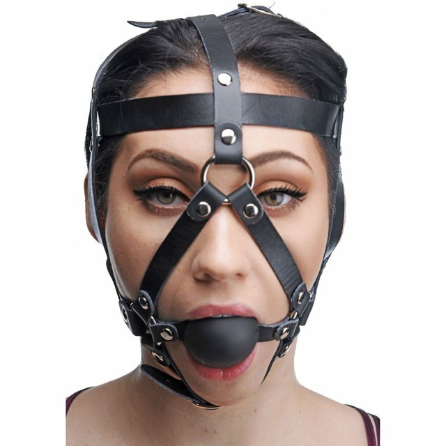 Master Series Leather Head Harness With Ball Gag For Sale Online Ebay