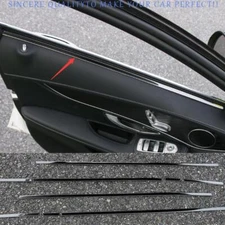 For Benz C-Class 2015-2021 Black Titanium Inner Door Panel Bezel Strip Trim 4PCS