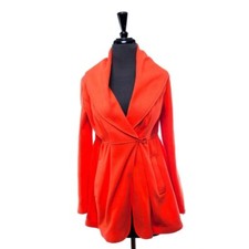 Vintage 1990 Kenar Bright Orange Women's Jacket Size Medium Button Closure