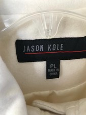 Wool Coat, Jason Kole Designer, Petite Large, Winter White
