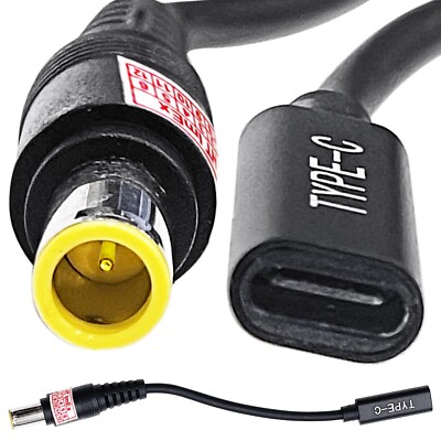 DC7.9x5.5mm to USB C PD Fast Laptop Charging Cable Cord 100W Adapter Converters