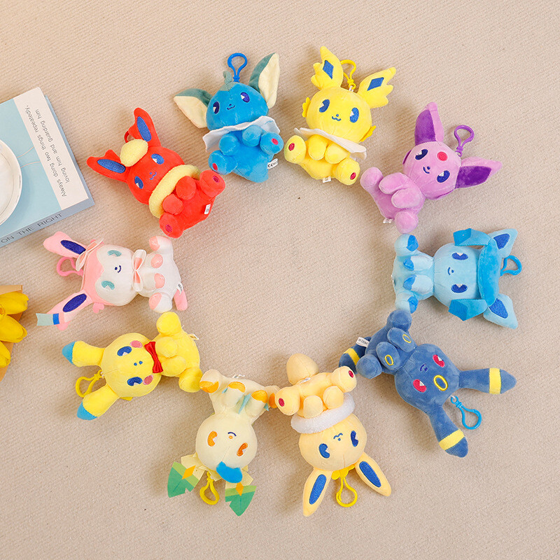 ELIGE 10 Eevee Pastel Soda Pokemon Llavero Mochila Cadena Anime Bolsillo Monstruo