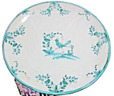 GRANDE Piatto maiolica decoro mano GALLETTO - CANTAGALLI metà 900 cm. 38