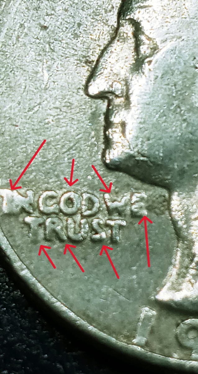 1980 P Washington Quarter Error P-Filled In DDO No i In God We