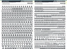 MECANORMA Transfers Lettering A3 468.36 CLN #387 GAILLARD BOLD 10mm