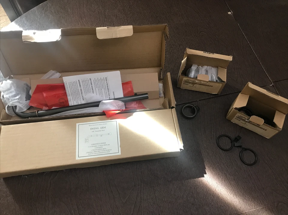 "Lote de brazo oscilante de herrajes de restauración 5/8"" acabado castaño" Foto 2 de 4