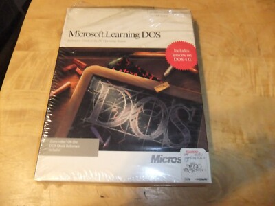 VTG 1988 Microsoft Learning DOS 5.25'' Disc Version Interactive Software NEW OPEN