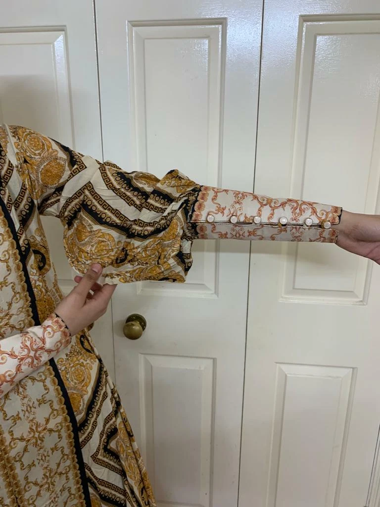 VERSACE Abito Lungo Donna Kurti Kurta Sciolto Baggy Kaftan Maxi Abiti Oversize