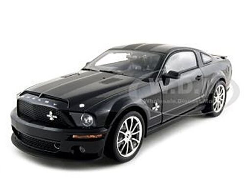 2008 FORD SHELBY MUSTANG GT500KR BLACK 1/18 DIECAST SHELBY COLLECTIBLES SC299 - Afbeelding 1 van 6