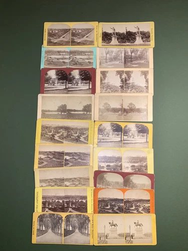 Boston Massachusetts Stereoview Lot - Public Garden Common - Old Photos