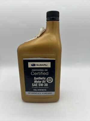 Subaru Genuine OEM Professional Use Synthetic Motor Oil SAE 5W-30 Full Synthetic