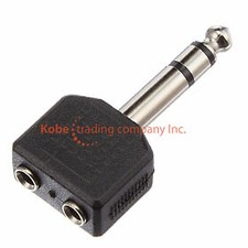 4 PCS 1/4    Stereo Plug to Dual    3.5mm Stereo Jack