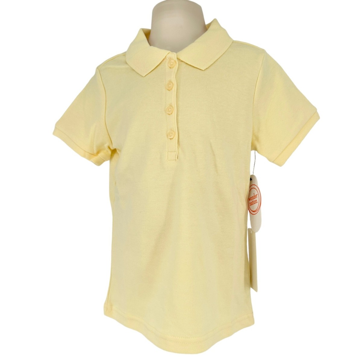 Wonder Nation Girls Uniform Short Sleeve Polo-style Yellow XS