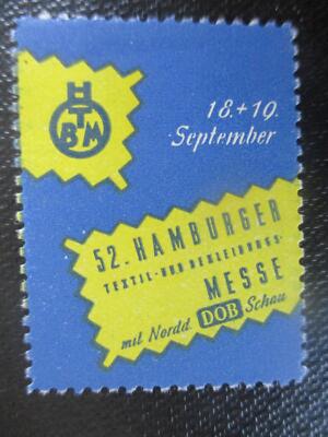 (10670) Reklamemarke - 52. Hamburger Textil & Bekleidungsmesse