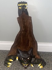 Vampire Bat 14” Rubber Hanging Halloween Prop Decor Vintage