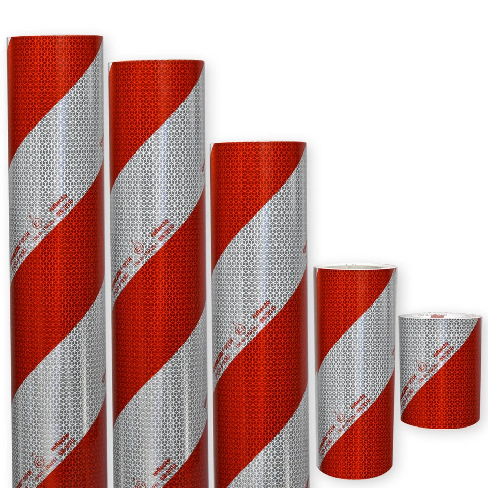 reflecto Kfz-Warnmarkierung als Meterware nach DIN 30710 RA2/C rot-weiß