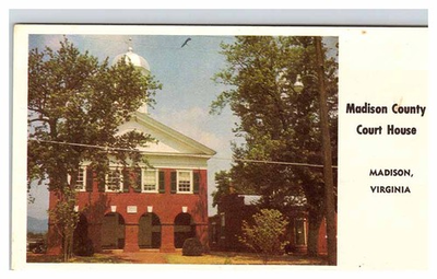 #ad Postcard COURT HOUSE SCENE Madison Virginia VA j 01 AU5395 $2.49