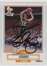 BAS 1990-91 Fleer Update Danny Schayes #U-55 Beckett Auth Sticker Auto 2k2