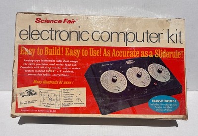 Science Fair Electronic Computer Kit 28-180 Assembled Complete   Box & Scales