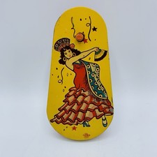 Vintage Tin Noise Maker US Metal Toy MFG CO Made in USA Ratchet Dancer Red Back