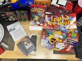 Krusty's Fun House Nintendo NES Complete In Box CIB Game Box Manual Simpsons