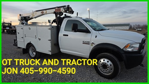 2016 Dodge Ram 5500 4WD 5000lb Crane Mechanics Service Bed Truck 6.7L PTO Air