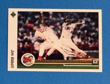 1989 Upper Deck Jim Abbott RC Rookie Card #755 California Angels NM-MINT. rookie card picture