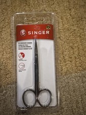 SINGER 4  Forged Embroidery, Extra Curved tip Scissors, Silver