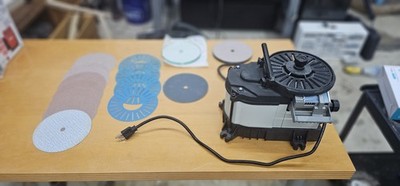 Discontinued Work Sharp WS3000 Tool Sharpener w/2-glass discs & multiple grits