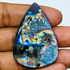 87 Cts Natural Labradorite Cabochon Gemstone For Jewelry 49.7x35x6.2 MM
