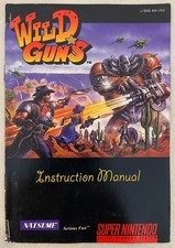 1995 NINTENDO SNES NATSUME WILD GUNS MANUAL ONLY MISSING BACK PIECE