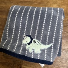 Parent s Choice Dinosaur Baby Blanket Blue Green Arrow Triangle 30x40" Walmart