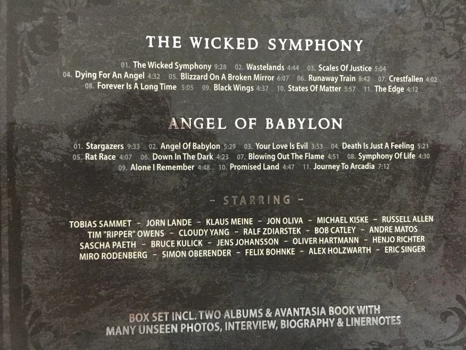 AVANTASIA - The Wicked Symphony/Angel Of Babylon Deluxe 2 x CD/Book Box Set MC1 Foto 2 de 2