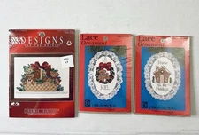 DESIGNS FOR THE NEEDLE COUNTED CROSS STITCH CHRISTMAS TRADITIONS BUNDLE OF 3 NOS