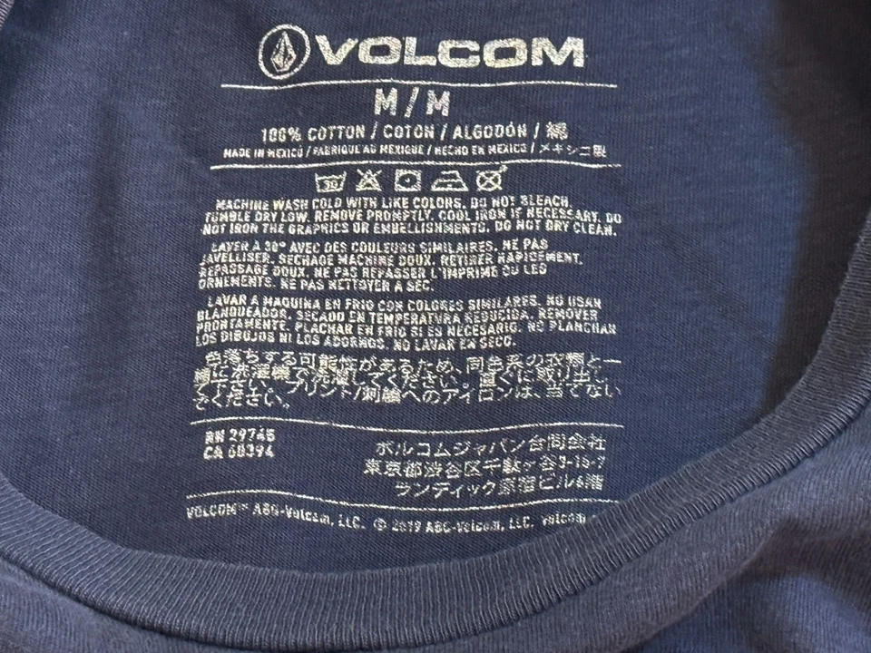 VOLCOM Short Sleeve Crew Neck T-Shirt Blue Medium - Image 4 of 4