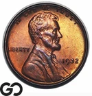 1932 Lincoln Cent Wheat Penny, Flashy Choice BU++ RB
