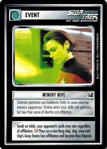 Memory Wipe (2000) Moderately Played ST1E: Starter Deck II