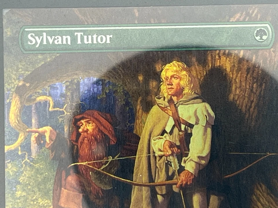 MTG Sylvan Tutor Borderless Foil Lord of the Rings Magic Graded SGC 9.5 LOTR - Image 2 of 4