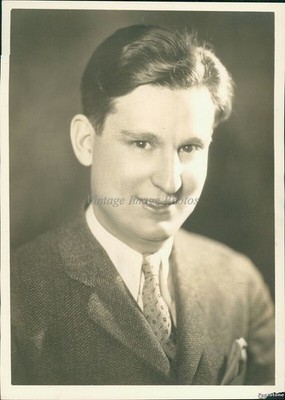 1929 Everett Mitchell Popular Program Announcer W.E.N.R Chicago Radio Photo 7x9