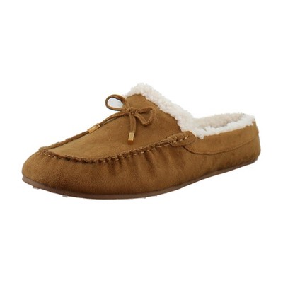 Aerosoles Dafina Women's Clogs & Mules Tobacco Faux Suede With Faux Shearling
