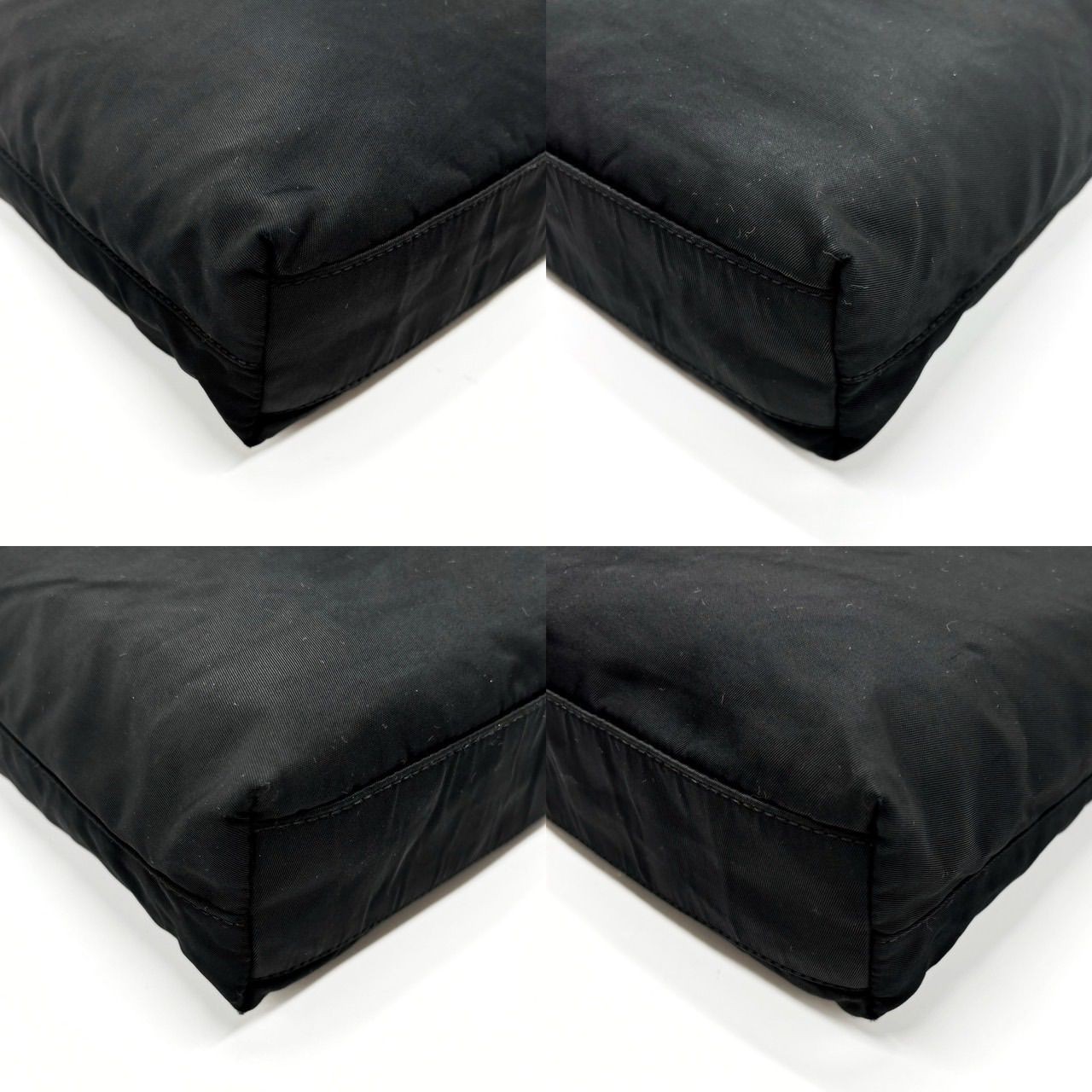 PRADA Totes Black Nylon Triangular Logo Plate Aut… - image 6