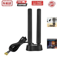 9dBi WiFi 6E Antenna Tri-Band 6GHz 5GHz 2.4GHz Magnetic Base WiFi Antenna for...