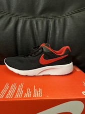 Nike Tanjun PS Kids Sneakers Black University Red White 2.5Y Lace Up Mesh