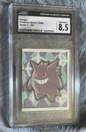 Gengar Pokemon Merlin 1998 Series 1 #187 CGC 8.5