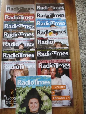 15 Radio Times Times Magazines 2002 All Pictured All Complete - Image 1 of 4