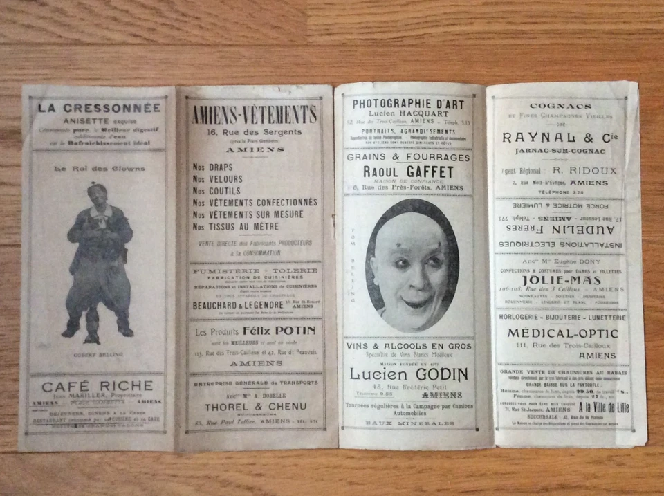 Programme Cirque Jean Houcke Amiens Saison 1921 - Photo 4/4