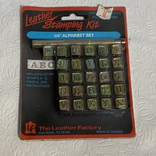 The Leather Factory 1/4" Alphabet Stamping Kit Full Set 4903 NER Vintage Sealed
