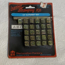 The Leather Factory 1/4" Alphabet Stamping Kit Full Set 4903 NER Vintage Sealed