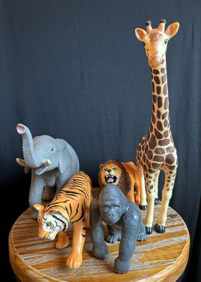 Learning Resources Jumbo Jungle Animals: giraffe, gorilla, lion, tiger, elephant